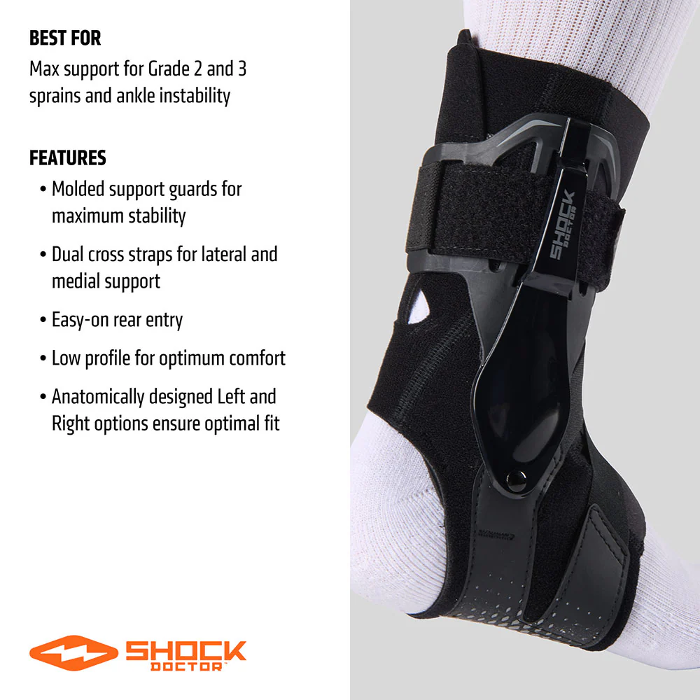 Ankle Brace with Molded Support Guards and Cross Straps - Image 4